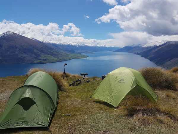 Tent Above Lake